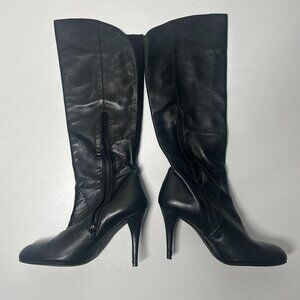 Stuart Weitzman Womens Black Leather knee High boots Sz 9